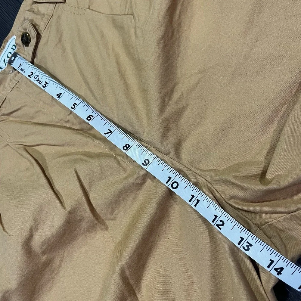Vintage Izod Golf Shorts Womens Sz 10 Pleated  Stretch High Waisted Peach Preppy
